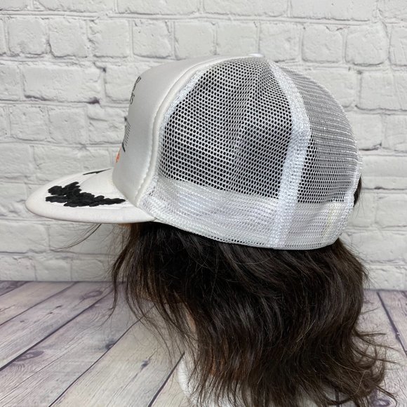 Vintage Trucker Oilfield Hat Mesh Cap Leaf White Capping 10 Year Syncrude Canada - Picture 2 of 10